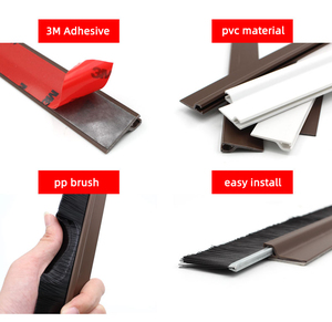 <span class=keywords><strong>Brosse</strong></span> adhésive auto-adhésive <span class=keywords><strong>de</strong></span> bande d'étanchéité <span class=keywords><strong>de</strong></span> fond <span class=keywords><strong>de</strong></span> <span class=keywords><strong>porte</strong></span> 3M pour la prévention <span class=keywords><strong>de</strong></span> la poussière et des insectes 1 M/pièce, 100 pièces/boîte - Product Image 5