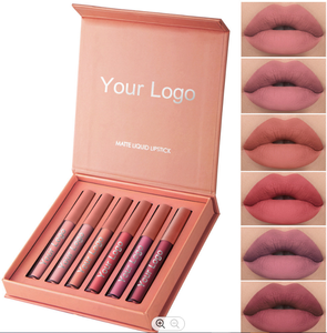 Lipstik <span class=keywords><strong>Matte</strong></span> 6 Buah, Set Hadiah Lipstik Cair <span class=keywords><strong>Matte</strong></span> Pelembab Beludru Tahan Air Tahan Lama <span class=keywords><strong>Matte</strong></span> Rose Non-lengket - Product Image 2
