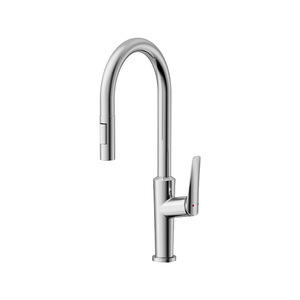 Flexible Pull Out Kitchen Faucet Single Handle Ceramic Valve Deck Mounted 2.0-2.9gal/m Water Flow For Sink Cleaning - Product Image 2
