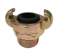 Raccord de tuyau d'air jaune 1/4''-2'' Type européen femelle-mâle à griffes en laiton moulé surface lisse Marque ET