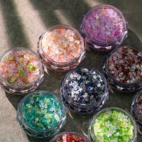 Accessoires pour ongles en pierre scintillante de cristal de glace fantaisie, couleurs mélangées, minerai naturel concassé, breloques pour ongles DIY