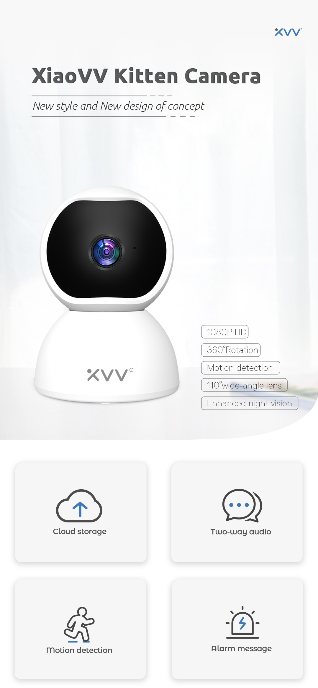 Xiaovv XVV Q12 Home Security Camera 1080P Xiaovv XVV Q12 Home Security Camera 1080P