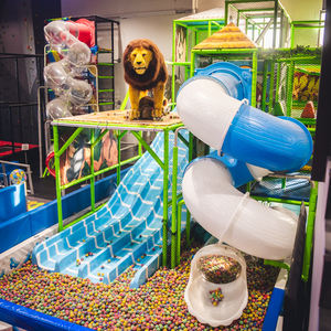 สนามเด็กเล่นในร่มธีมกีฬาพร้อมสายซิปสำหรับปีนผนัง - Product Image 1