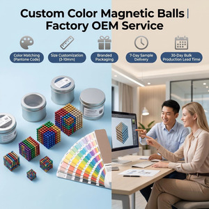 Bolas Magnéticas de Colores a Granel, Kit de Imanes DIY, Juguetes Educativos, Venta Directa de Fábrica, Regalos para Fiestas, Personalizable - Product Image 2