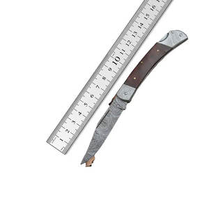 Cuchillos Plegables de Acero de Damasco Hechos a Mano, Totalmente Personalizados, con Mango de Madera Ligero, Cuchillo de Bolsillo con Garantía de 3 Años - Directo de Fábrica - Product Image 6