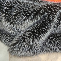 Bahan Bulu Imitasi Raccoon Super Lembut, Bulu Panjang, Pewarnaan Ujung Buatan, Gaya Fashion, untuk Mantel