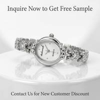 Jam Tangan Wanita Dial Oval Vintage Quartz Mewah Warna Perak Tali Rantai Bunga Berkilau Berhiaskan Rhinestone untuk Wanita.
