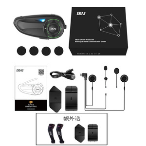 Auriculares Inalámbricos para Motocicleta Q8, Auriculares para Casco de Motocicleta <span class=keywords><strong>EJEAS</strong></span> para <span class=keywords><strong>6</strong></span> Motociclistas - Product Image 3