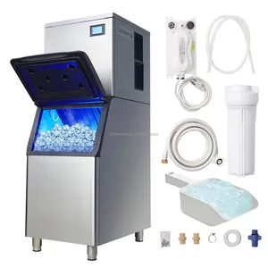 WeWork Commercial Ice Maker 240KG/24H Ice Making Machine with 150KG Large Storage Bin Auto Self-Cleaning Ice Maker Machine