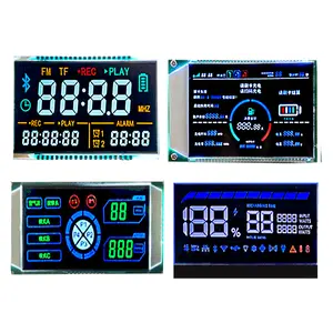 fabriksegment-code lcd-bildschirm hochwertige transparente anzeige farbige und monochrome lcd-anzeige