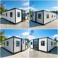Casa Contenedor Prefabricada Expandible Impermeable de 20 y 40 Pies, con 1, 2, 3, 4 o 5 Dormitorios, Cocina Plegable, Mini Casa/Villa