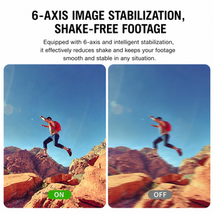 Caméra d'action multifonctionnelle 5K avec enregistrement en boucle, mode caméra embarquée, time-lapse, ralenti, photo chronométrée, plongée, MicroSD - Product Image 3