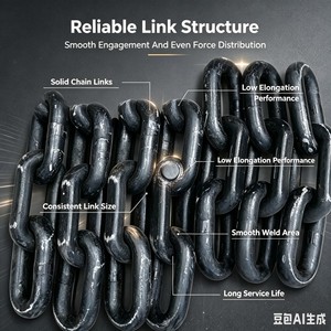 Cadena de Minería de Eslabones Redondos Grado B 34*126, Endurecida y Tratada Térmicamente, Larga Vida Útil, Anti Fatiga, para Uso Subterráneo de Alto Rendimiento - Product Image 5