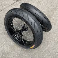 Set Roda Supermoto Surron Ultra Bee 17 Aluminium Carbon Steel Spoke Depan Belakang Hub Rim Kit Konversi Sepeda Motor Listrik Talaria