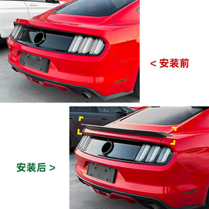 Ford Mustang Rear Spoiler Piano <b>Black</b> Carbon Fiber Texture ABS Ducktail <b>Trunk</b> Lip 2015-2022 - Product Image 4