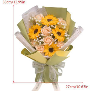Bouquet de Jabón de Girasol y Rosa para Graduación, Día de San Valentín, Día de la Diosa, Regalo de Alta Gama para Novia - Product Image 6