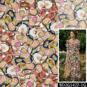 Produttore fornitore di cotone leggero tessuto stampato con motivi etnici per abiti eleganti e arredi per la casa - Product Image 5