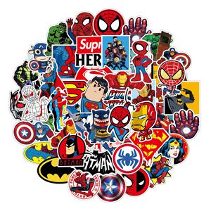 Autocollants adhésifs pour enfants, 50 pièces, dessin animé cool, Marvel, Spider-Man, Iron Man, décoration de tasse à eau, coque de téléphone, bureau, cadeaux pour enfants - Product Image 5