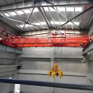 מנוף גשר דו-קורה מסוג QZ בעל כושר הרמה של 5 טון, מנוף גשר עילי עם כף אחיזה לאיסוף חול - Product Image 1