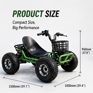 Potente <span class=keywords><strong>Go</strong></span>-<span class=keywords><strong>Kart</strong></span> Elettrico da 1500W con Velocità Massima <span class=keywords><strong>di</strong></span> 60km/h per <span class=keywords><strong>Corse</strong></span> ad Alta Velocità per Adulti e Intrattenimento Sportivo Professionale - Product Image 2