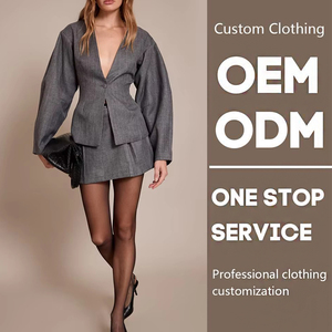 Blazer Largo Elegante para Mujer, Cierre de Botón de Una Sola Fila, Decoración de Botones, Diseño Sólido, Blazer de Oficina <span class=keywords><strong>con</strong></span> Mangas Abullonadas, <span class=keywords><strong>Traje</strong></span> <span class=keywords><strong>con</strong></span> <span class=keywords><strong>Falda</strong></span> - Product Image 2