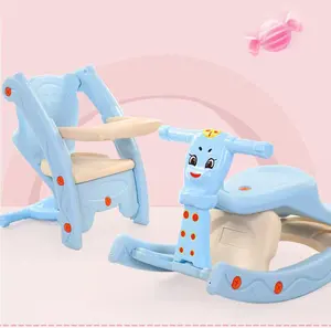 high baby dinning chair with large dinning tray/3 in 1 plastic kids feeding chair/children rocking horses toy