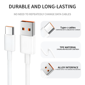 Câble USB Type-C à charge rapide 5A 3A pour ordinateur, appareil photo et écouteurs - Recharge mobile avec <span class=keywords><strong>transfert</strong></span> de <span class=keywords><strong>données</strong></span>, plusieurs longueurs (1M/2M) - Product Image 1
