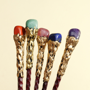 Venta al por mayor de palillos mágicos de cristal natural varita de <span class=keywords><strong>piedra</strong></span> cruda cetro de hadas Prop decoración de Halloween regalo - Product Image 4