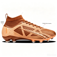 Chaussures de football à tige haute, respirantes, en mesh, antidérapantes, résistantes à l'usure, absorbant les chocs, pour l'entraînement en extérieur