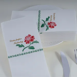 Printing Paper Napkin Personalized Table Napkins Wholesale Tough And Strong Disposable Customized Logo Table Restaurant Modern