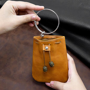 Offre spéciale, mini pochette à cordon en cuir PU avec logo personnalisé, sac d'emballage de bijoux unisexe à la mode, personnalisation de logo de luxe - Product Image 6