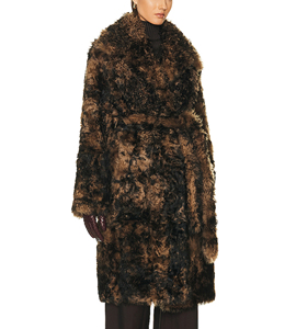 Vente en gros de longs manteaux en <span class=keywords><strong>laine</strong></span> mélangée à de la fourrure artificielle pour femmes <span class=keywords><strong>Trench</strong></span> Fashion d'automne-hiver chauds avec ceinture - Product Image 5