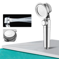 Holmine Buse de pulvérisation haute pression Pommeau de douche turbocompressé Filtre ionique rotatif à 360 degrés Ventilateur de poche Salle de bain