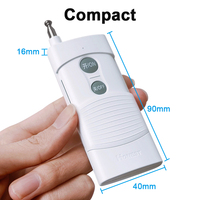 Nouvelle télécommande blanche à 2 boutons RF315MHZ433MHZ avec couvercle coulissant de protection envoyant des piles incluses Commutateurs NFC de protection