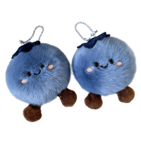 Gantungan Kunci Boneka Blueberry Kartun, Jimat Keberuntungan, Liontin Tas, Ornamen Boneka Lembut untuk Ransel, Tas Sekolah, Gantungan Kunci Mobil, Aksesoris