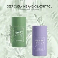 Masques en bâtonnets verts : Masque de boue purifiant anti-acné et régulateur de sébum, hydratant, pour points noirs et pores affinés, soin de la peau à l'argile violette