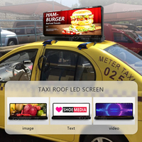Pantalla LED de publicidad para techo de coche al aire libre con control inalámbrico Wifi 4G, pantalla programable con desplazamiento de Taxi, pantalla de señal Led, rastreador Gps