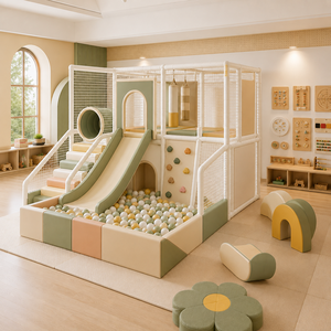Equipo de Juegos Interior de Estilo <span class=keywords><strong>Montessori</strong></span> para Preescolar y Área de Actividades para Niños Pequeños - Product Image 3