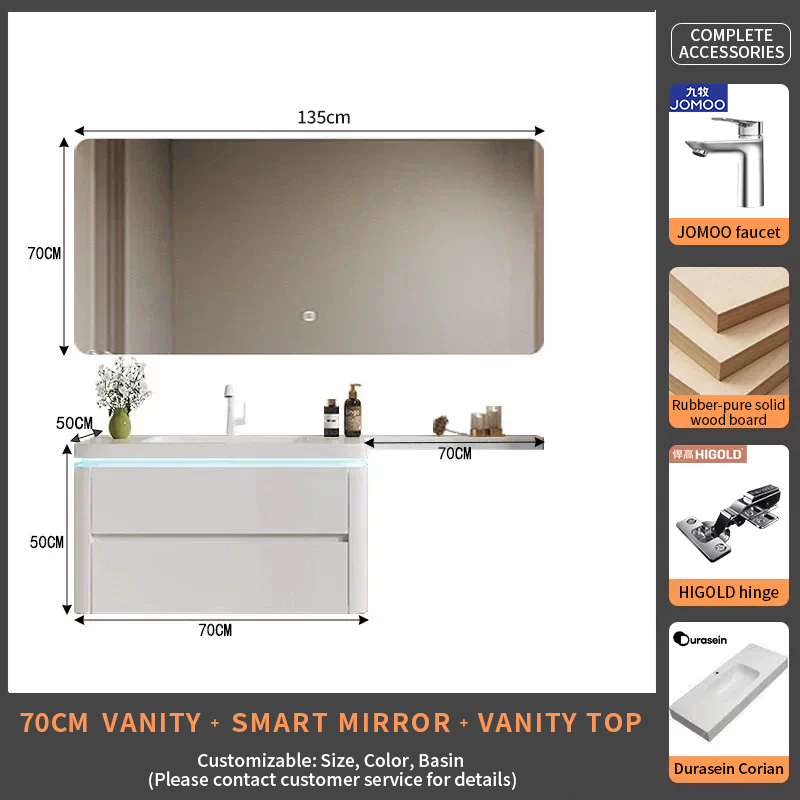 70Durasein Integrated Basin + Smart Mirror