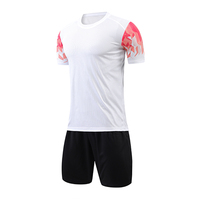Jersey Latihan Sepak Bola Berkualitas Tinggi Bahan Poliester Cepat Kering Setelan Sepak Bola Lari Jogging Set Jersey Sepak Bola Desain Kustom