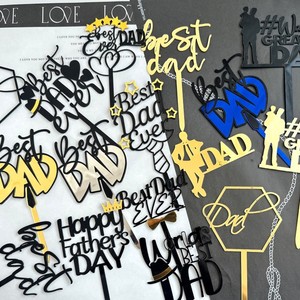 Adorno de acrílico para pastel con diseño de miel y dulzura, para el Día del Padre, decoración de cumpleaños, adorno para pastel - Product Image 2