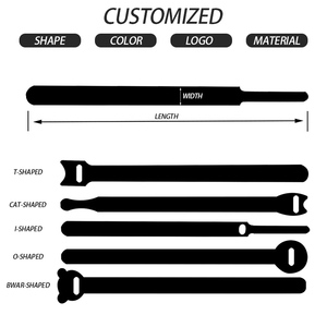 Attaches de câble en nylon auto-adhésives 12x175mm dos à dos éco-responsables organisent des sangles de rangement pour la salle de classe de bureau à domicile - Product Image 4