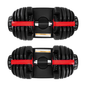 Set di Manubri Regolabili di Alta Gamma da 24kg con Cambio Rapido, Prodotto da <span class=keywords><strong>Palestra</strong></span> con Logo Personalizzato, Manubri Rivestiti in Gomma High-Tech - Product Image 3