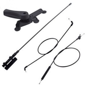 Kit de manija y cable para la cubierta del capó del motor BMW 51238240608 51238240609 51237197474 51237023992, reemplazo negro atornillable - Product Image 1