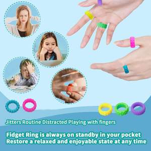 爆炸尖刺指尖环儿童减压环硅胶感官环缓解焦虑安静适合3-6岁 - Product Image 3