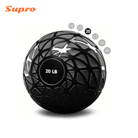 Balón Medicinal Antideslizante de Goma Supro de 10-40 LB, Balón Medicinal Resistente para Crossfit y Entrenamiento de Fuerza en el Gimnasio