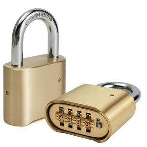 GCS-HT पीतल के 4 अंकों के संयोजन को अतिरिक्त लंबी शेकल के साथ एक समान पैडलॉक - Product Image 3