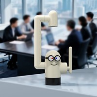 Robinet mélangeur multifonctionnel pliable en laiton blanc crème pour enfants, résistant aux éclaboussures, avec aérateur pliable pour salle de bain