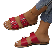Nouveauté 2024 : Chaussures Décontractées Grandes Tailles 35-43 – Sandales Plates Babouches de Plage pour Femme