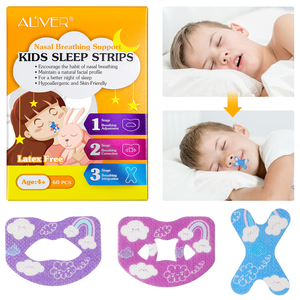 ALIVER Private Label 60 Pcs/boîte 3 en 1 Bande Dessinée Mignonne Sleeping Trips Correction de la Respiration Nasale Ruban Buccal pour Enfants - Product Image 2